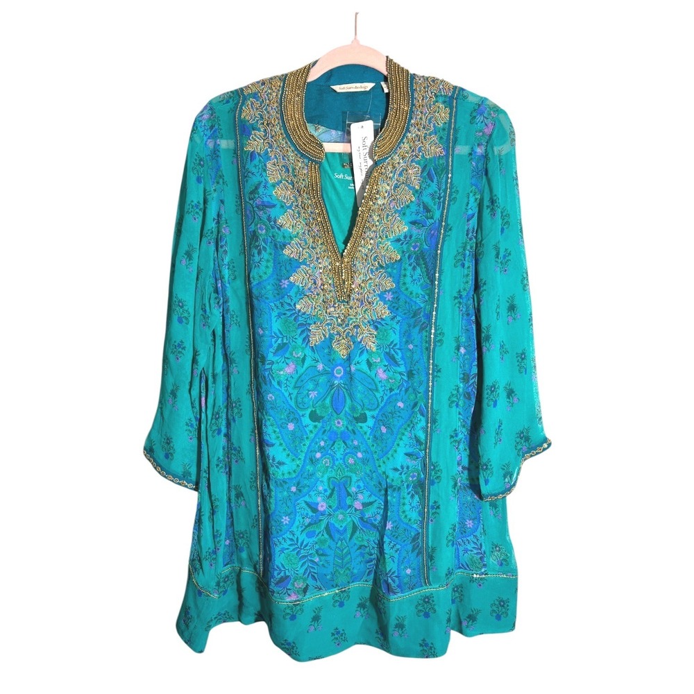Soft Surroundings Embellished 2 pc set tunic and tank NEW WITH TAGS sz M